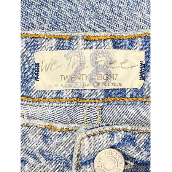 Free People We The Free Ranger Wide Leg Cropped Ripped Jeans, Sky - Size 28 - Picture 9 of 10